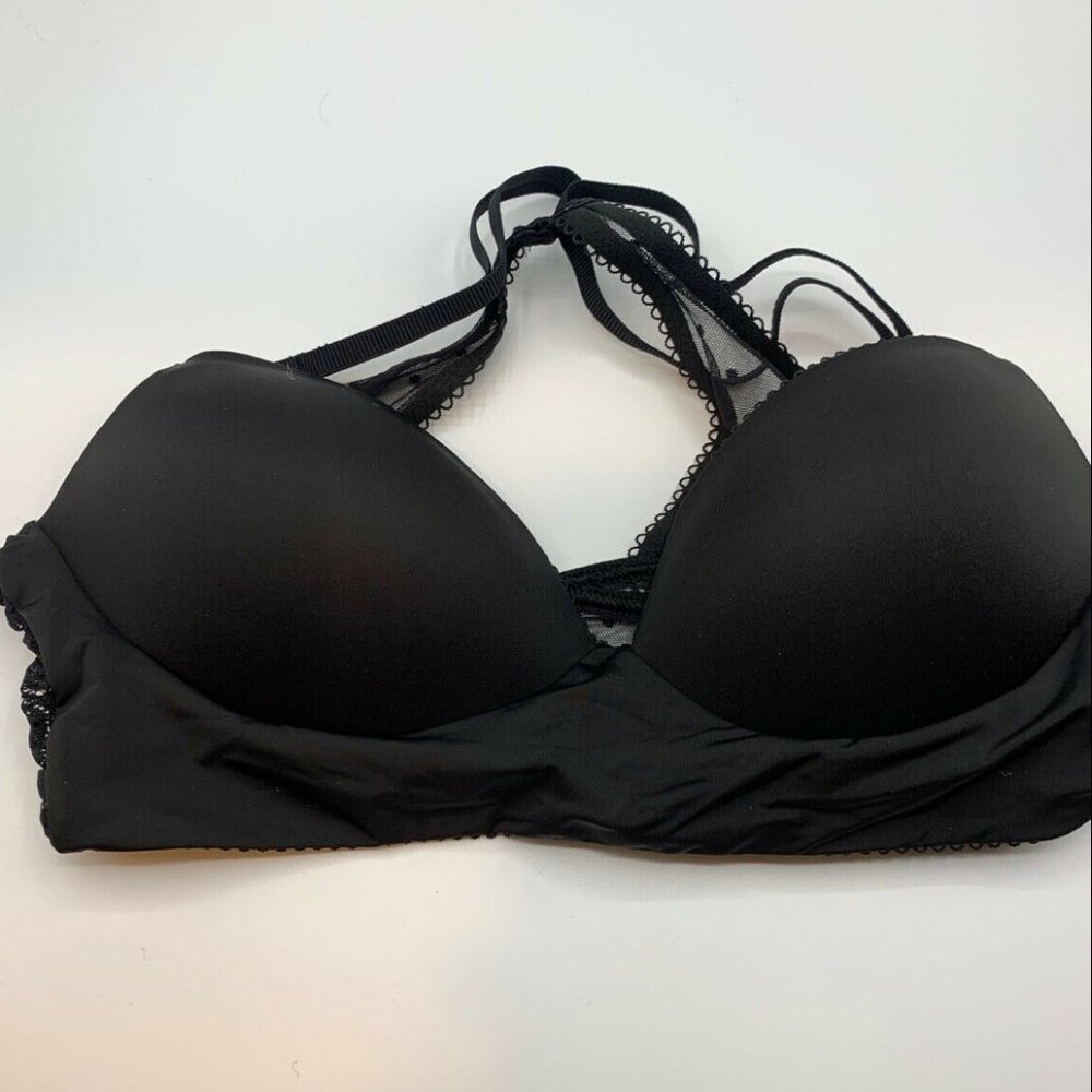 Victoria's Secret Black Padded Bralette NWOT